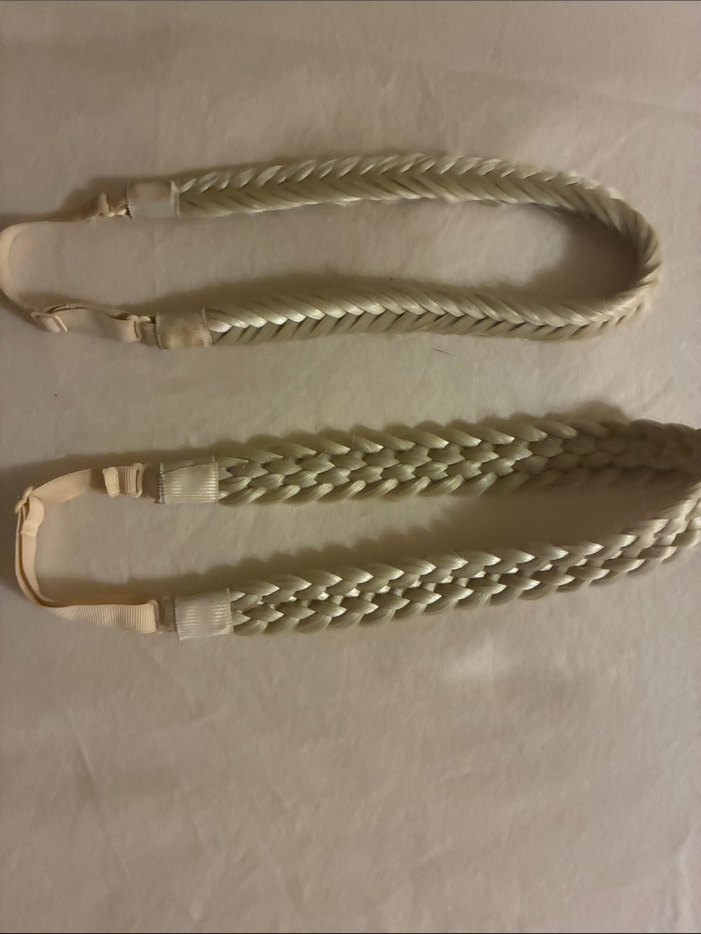SHEIN lot bundle  2 Braided Elastic Headband in Ivory blonde color 613